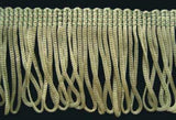 FT088 5cm Kahki Green Looped Dress Fringe - Ribbonmoon