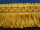 FT756 37mm Dulls Golds Looped Fringe on a Decorated Braid - Ribbonmoon