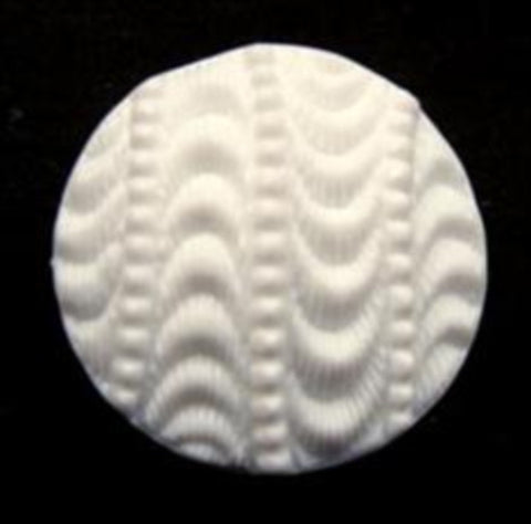 B12653 20mm White Textured Shank Button - Ribbonmoon