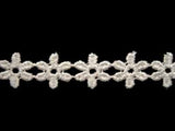 DT21 13mm Bridal White Daisy Lace Trim - Ribbonmoon