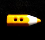 B13264 19mm Sunshine Yellow Crayon-Pencil Novelty 2 Hole Button