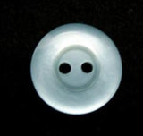 B9394 16mm Aqua Glossy Polyester 2 Hole Button - Ribbonmoon