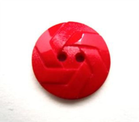 B12864 15mm Red Matt  and Gloss 2 Hole Button - Ribbonmoon