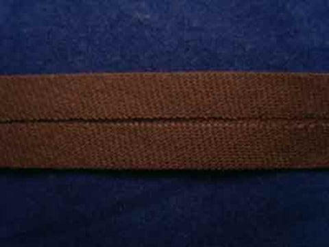 BB075 13mm Chocolate Brown 100% Cotton Bias Binding - Ribbonmoon