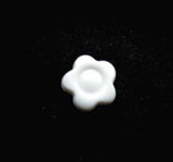 B12420 10mm White Flower Shape Novelty Shank Button - Ribbonmoon