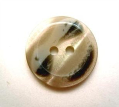 B6636 15mm Natural,Greys and Shimmery Iridescent Element 2 Hole Button - Ribbonmoon