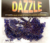 BEAD44 2mm Royal Blue Silver Lined Glass Rocialle Beads, size 8/0 - Ribbonmoon