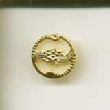 B14979 18mm Pearl White and Gilded Gold Poly Shank Button - Ribbonmoon