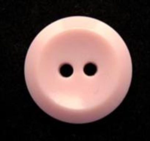 B5895 16mm Pale Pink Gloss 2 Hole Button with a Concave Centre