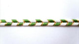 RUSSBRAID53 3.5mm Green, White and Metallic Gold Russia Braid