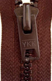 Z3813 42cm Congo Brown YKK Very Chunky Plastic Teeth No.9 Open End Zip - Ribbonmoon