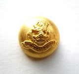 B6846 18mm Gold Metal Alloy Domed Shank Button, Coat of Arms Design - Ribbonmoon