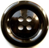 B18173 38mm Black High Gloss Clown 4 Hole Button
