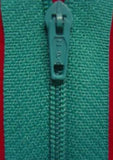 Z1422 18cm Jade Green Nylon Pin Lock No.3 Closed End Zip - Ribbonmoon