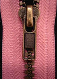 Z2585 66cm Pale Dusky Pink Chunky Plastic Teeth No.6 Open End Zip - Ribbonmoon