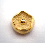 B14561 14mm Gilded Gold Poly Chunky Shank Button