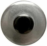 B2190 27mm Raised Gloss Black Centre Shank Button, Pearlised Grey Rim - Ribbonmoon