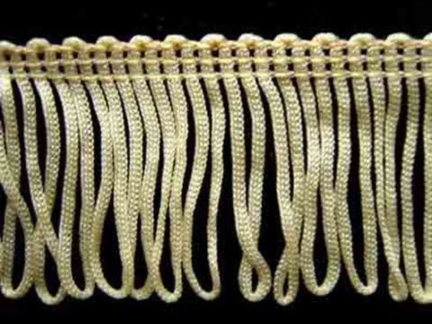 FT1896 4cm Ivory Looped Dress Fringe - Ribbonmoon
