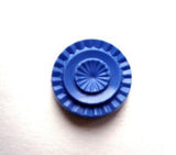 B1040 15mm Royal Blue Textured Design Shank Button - Ribbonmoon