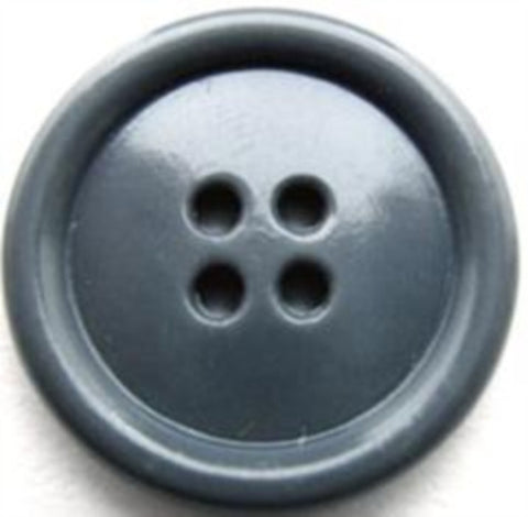 B12801 25mm Grey Gloss 4 Hole Button - Ribbonmoon