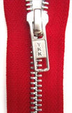 Z4797 46cm Red YKK Metal Teeth No.5 Open End Zip - Ribbonmoon