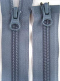 Z2778 56cm Blue Grey YKK Double Ended Zip, Nylon No.5 - Ribbonmoon