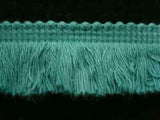 FT1166 33mm Pale Jade Green Cut Ruched Fringing - Ribbonmoon