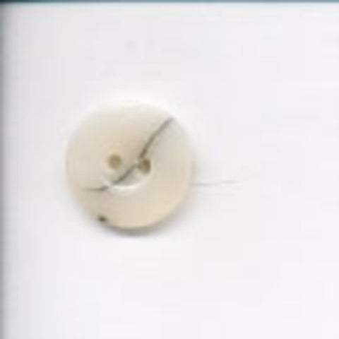 B2626 17mm Ivory 2 Hole Button with a Black Vein - Ribbonmoon