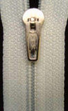 Z3915 YKK 56cm Ice Blue Grey Nylon No.2 Closed End Zip - Ribbonmoon