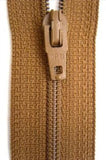 Z4850 Optilon 18cm Mid Brown Nylon No.3 Closed End Zip - Ribbonmoon