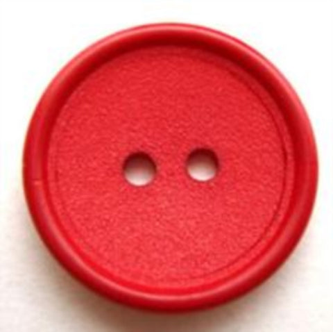 B14056 23mm Dusky Geranium Red Matt Centre 2 Hole Button - Ribbonmoon