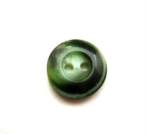 B13418 11mm Tonal Greens High Gloss 2 Hole Button - Ribbonmoon