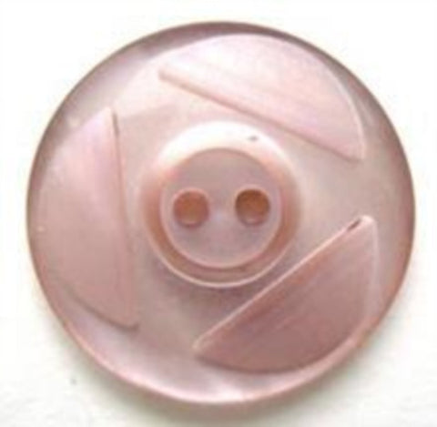B5779 23mm Pale Helio Pink Pearlised Polyester 2 Hole Button