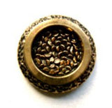 B11416 18mm Gold and Black Gilded Poly Shank Button - Ribbonmoon