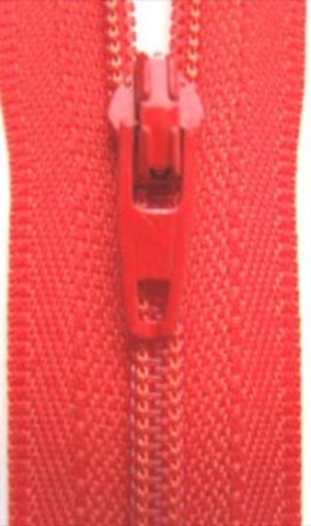 Z3575 YKK 56cm Flame Red Nylon No.3 Closed End Zip - Ribbonmoon