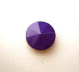 B15535 11mm Purple Gloss Shank Button, Rising to a Centre Point - Ribbonmoon