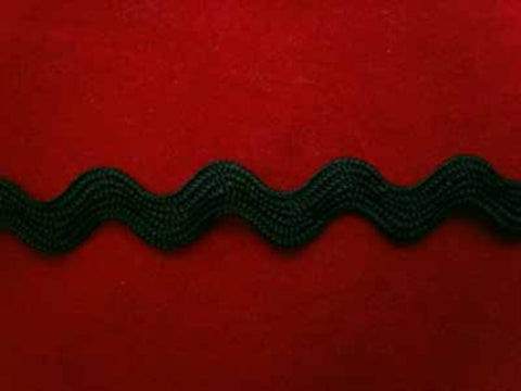 RIC78 10mm Black Ric Rac Braid - Ribbonmoon