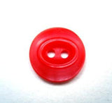 B16372 16mm Tonal Red and Geranium Pearlised Oval Centre 2 Hole Button - Ribbonmoon