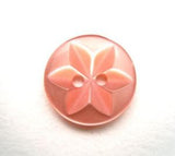 B13635 16mm Apricot Tint 2 Hole Polyester Star Button - Ribbonmoon