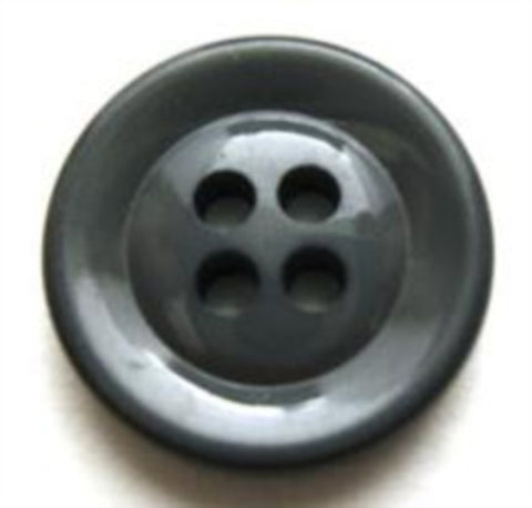 B7540 19mm Slate Grey High Gloss 4 Hole Button - Ribbonmoon
