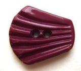 B7325 19mm Plum Wine Glossy Textured Shell Shape 2 Hole Button - Ribbonmoon
