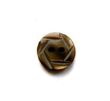 B17398 10mm Brown Pealised Polyester 2 Hole Button - Ribbonmoon