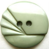 B9085 28mm Mist Green Gloss 2 Hole Button - Ribbonmoon