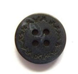 B0434 15mm Charcoal Black 4 Hole Button - Ribbonmoon