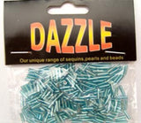 BEAD06 6mm Turquoise Bugle Beads, size 3. - Ribbonmoon