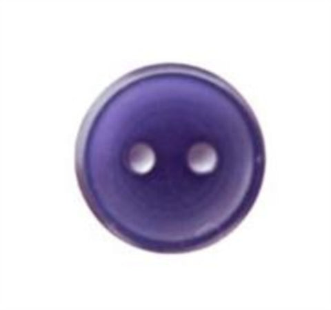 B1566 10mm Black Currant Polyester Shirt Type 2 Hole Button