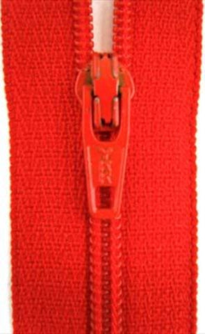 Z3777 YKK 18cm Deep Flame Orange Nylon No.3 Closed End Zip - Ribbonmoon