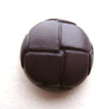 B9649 18mm Smoked Mauve Grey Leather Effect "Football" Shank Button - Ribbonmoon