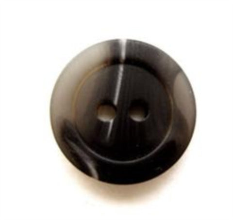 B7879 15mm Tonal Charcoal and Greys Bone Sheen 2 Hole Button - Ribbonmoon
