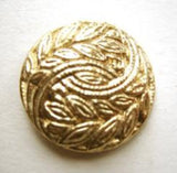 B4805 20mm Pale Gold Textured Metal Alloy Shank Button - Ribbonmoon